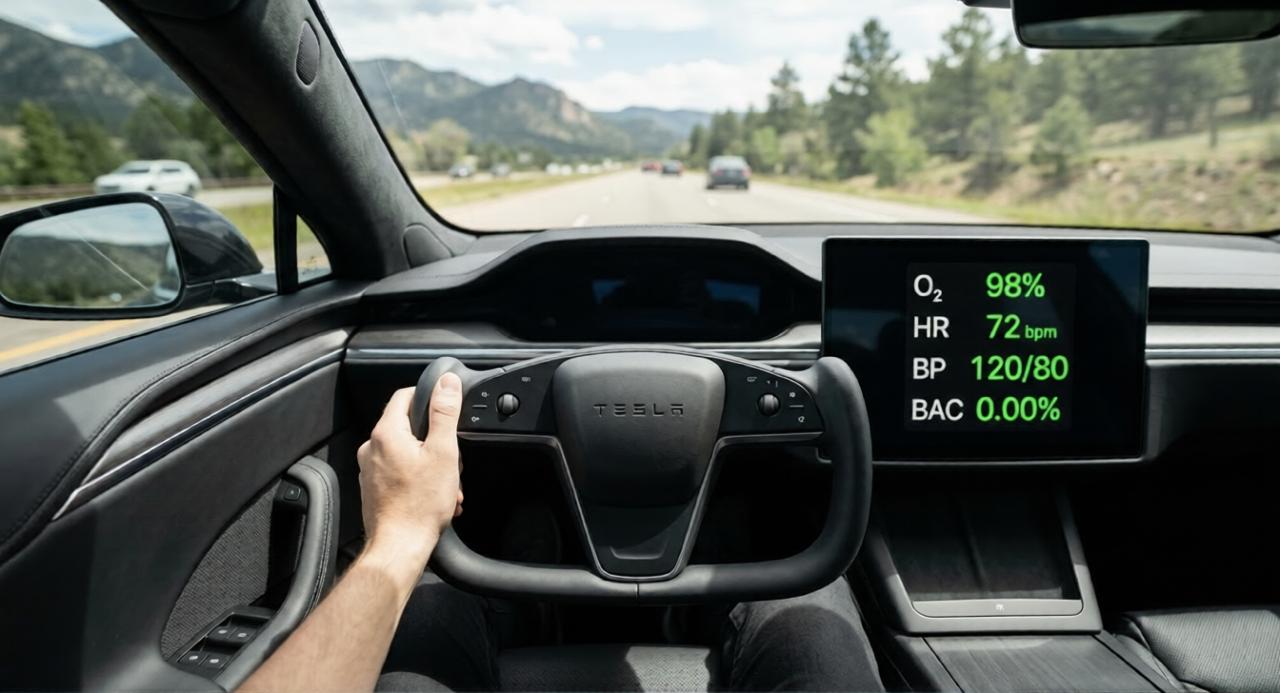 Vital'Go normal driving — vitals on dashboard